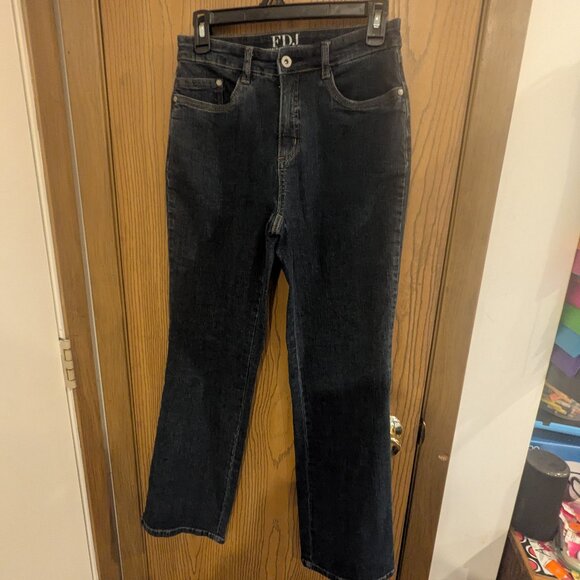 French Dressing Jeans Peggy High Rise Dark Wash Straight Leg Jeans-Size 2 P - Picture 1 of 4